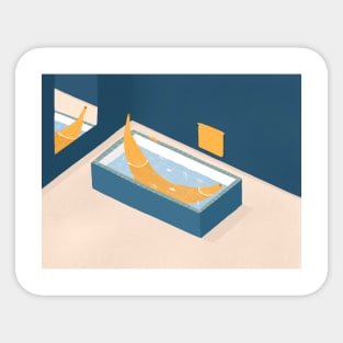 Banana in the Bath Sticker